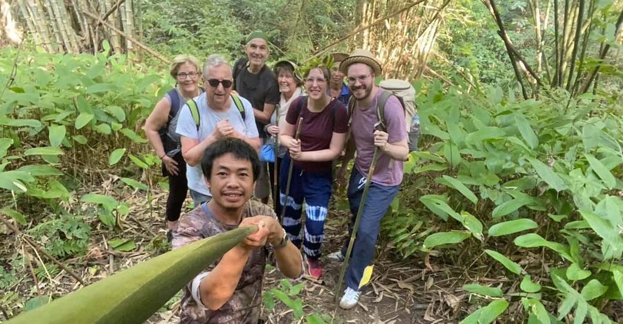 1 Day trekking : Chiang Rai popular activity,Fun in Nature. - From the hot spring into bamboo forest