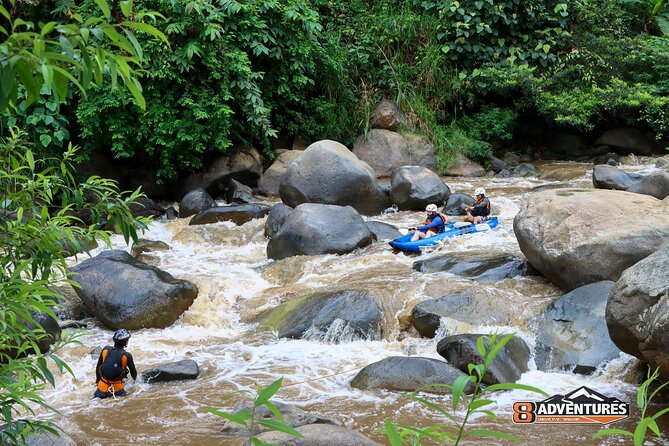 10KM Inflatable Kayaking Adventure - Safety support along the rapids