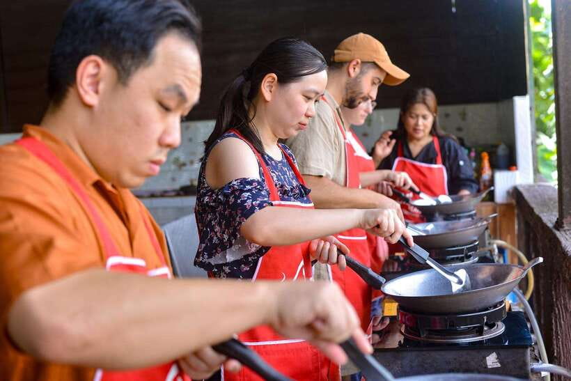 Ao Nang: Half-Day Thai Cooking Class Krabi Province - A hillside kitchen beside a Buddha temple