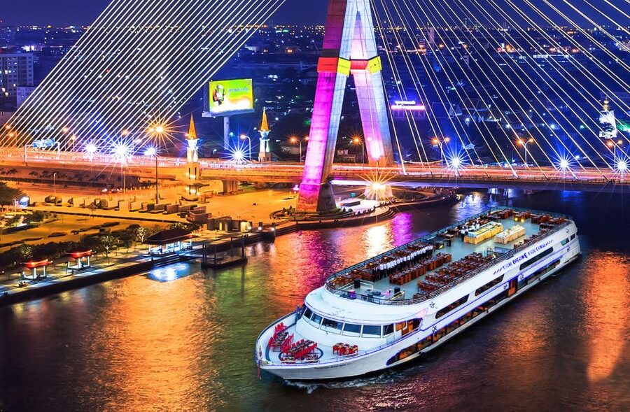 Bangkok: 2-Hour Dinner & Shows on White Orchid River Cruise - Bangkok by night, served with dinner