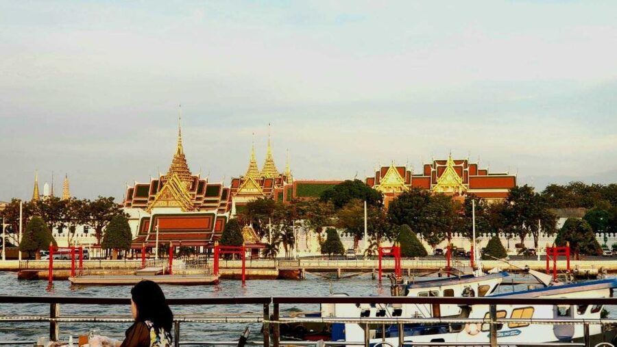 Bangkok: Calypso x White Orchid Cruise with Private Transfer - Bangkok from the water, with music in the background