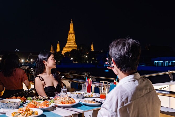 Bangkok Carnival Dinner Cruise with Free-flow Beer and Buffet - Asiatique and the Ferris wheel from the water