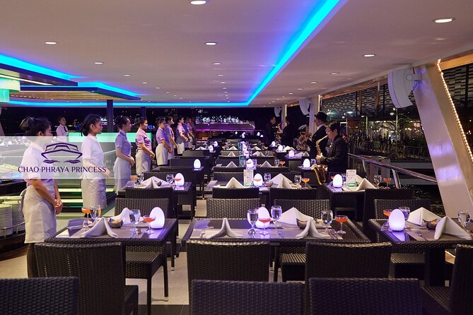 Bangkok Chao Phraya Princess Night Dinner Cruise - Rama VIII Bridge and the changing skyline