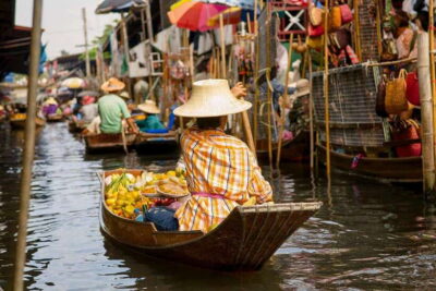 Damnoen Saduak Market and Maeklong Railway Market