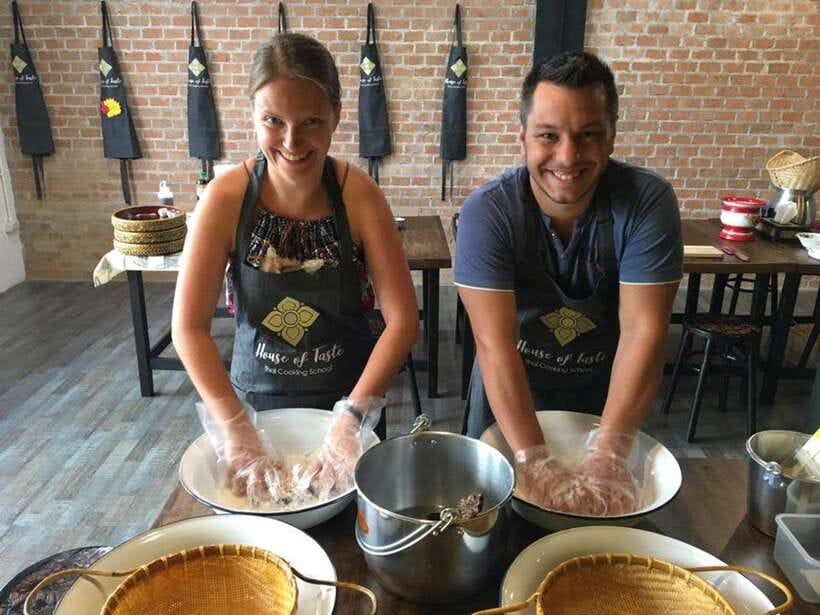 Bangkok: Hands-on Thai Cooking Class and Market Tour - Cooking four dishes, one course at a time