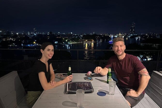 Bangkok Night Food Tour By Tuk Tuk - Rattanakosin shows Bangkok’s old center from the road