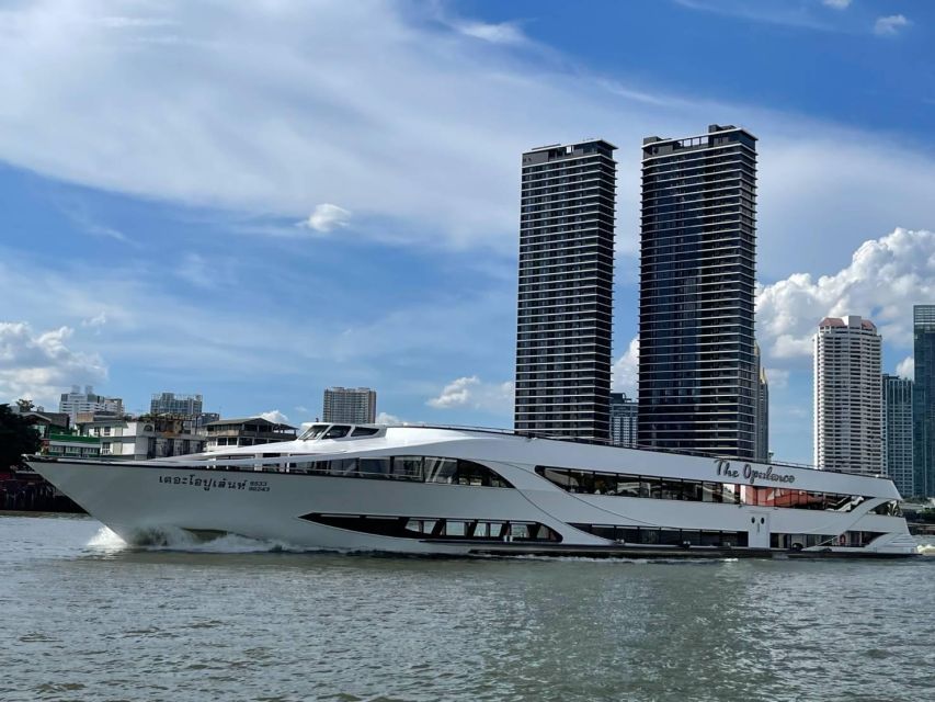 Bangkok: Opulence Luxury Chao Phraya Dinner Cruise - A polished boat with a festive feel