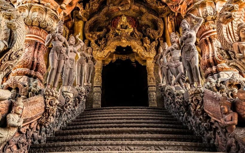 Bangkok: Pattaya Truth Sanctuary Guided Tour & Coral Island - Key points at a glance