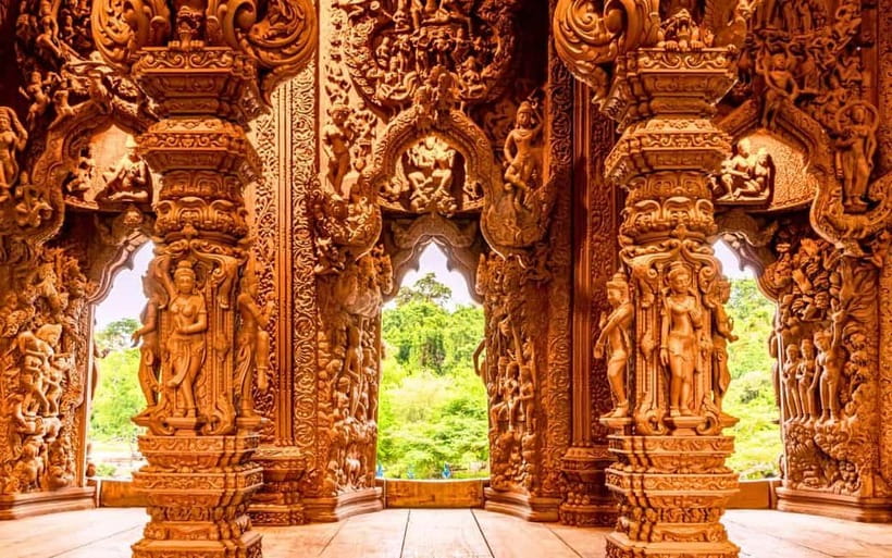 Bangkok: Pattaya Truth Sanctuary Guided Tour & Coral Island - Khao Phra Tamnak gives you a quick Pattaya view