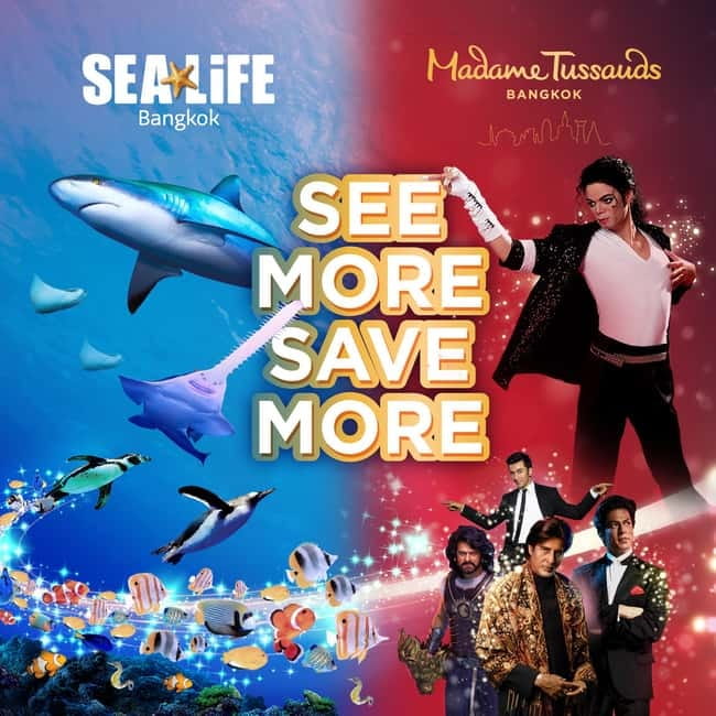 Bangkok: SEA LIFE Bangkok & Madame Tussauds Entry Ticket - The Shark Walk brings the biggest thrill