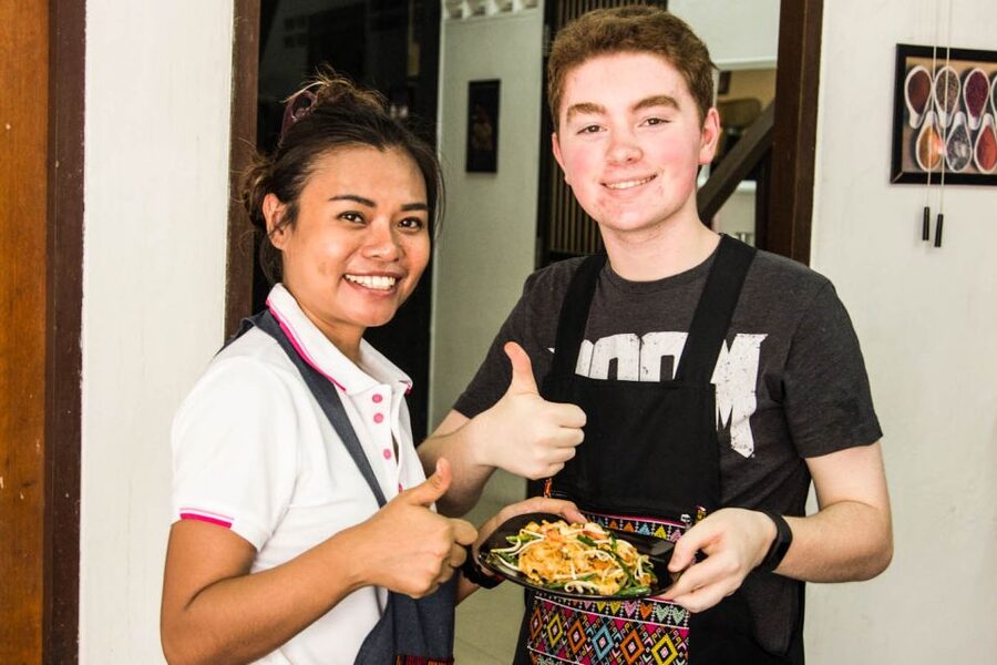 Bangkok: Thai Cooking Class and Onnuch Market Tour - Eating the Food You Prepared