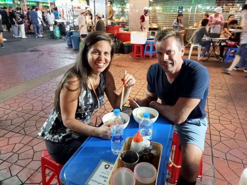Bangkok Tuk-Tuk by Night with Chinatown Street Food Meal - Crossing back for the tuk-tuk ride