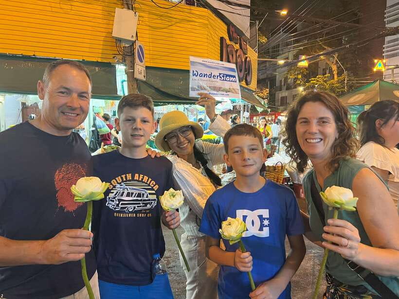 Bangkok Tuk-Tuk by Night with Chinatown Street Food Meal - Pak Khlong Talat and the lotus lesson