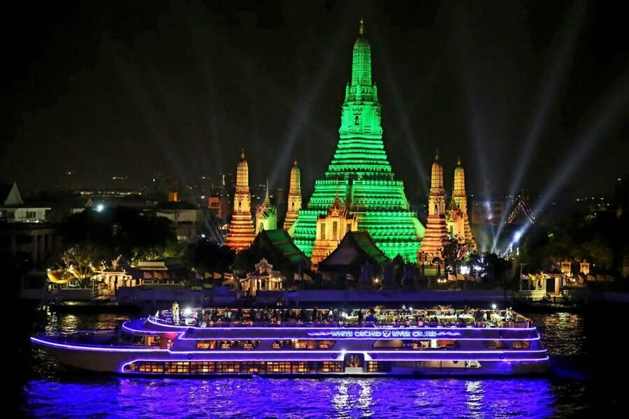 Bangkok: White Orchid Chao Phraya Dinner Cruise - From Memorial Bridge to Rachawongse