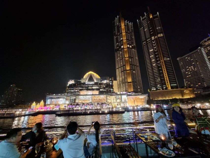 Bangkok: White Orchid Chao Phraya Dinner Cruise - The view toward Rama VIII Bridge