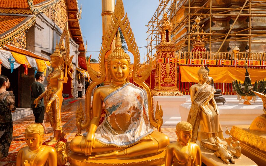 Chiang Mai: Doi Suthep Temple and Waterfall by Songtaew Trio - Wat Pha Lat: the quiet heart of the route