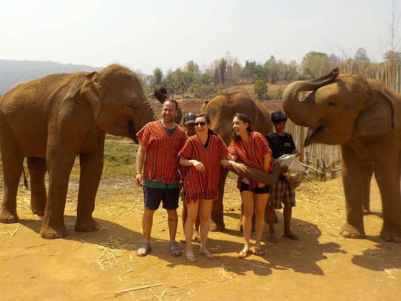 Chiang Mai: Elephant Sanctuary Local Hill Tribe Caretakers - Meeting Karen and Hmong caretakers
