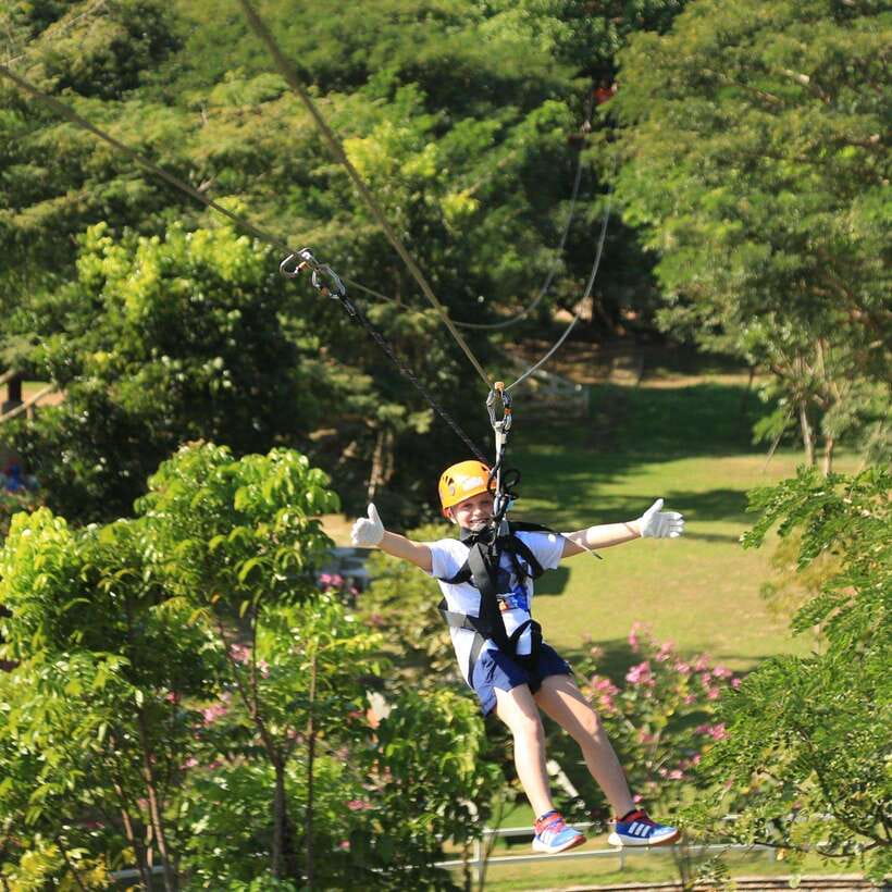 Chiang Mai: Zipline & High Rope Park with Lunch & Transfer - Lunch, the cafe, and the animals