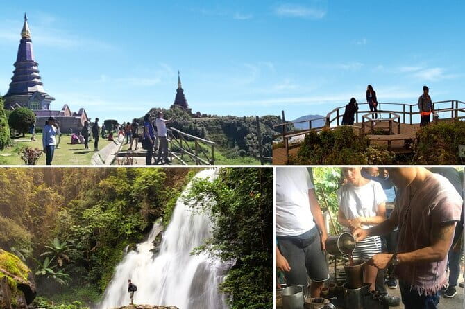 ChiangMai 1DayTour:Elephant Sanctuary,king&queen pagoda,waterfall - Doi Inthanon’s King and Queen Pagodas