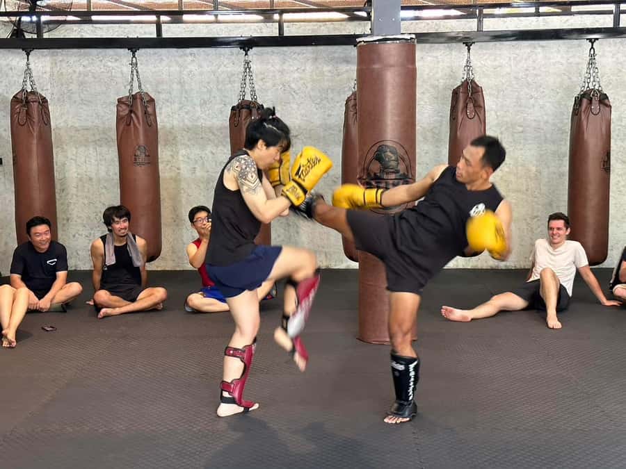 Chiangmai : Muay Thai Training academy - Partner drills and the gym community