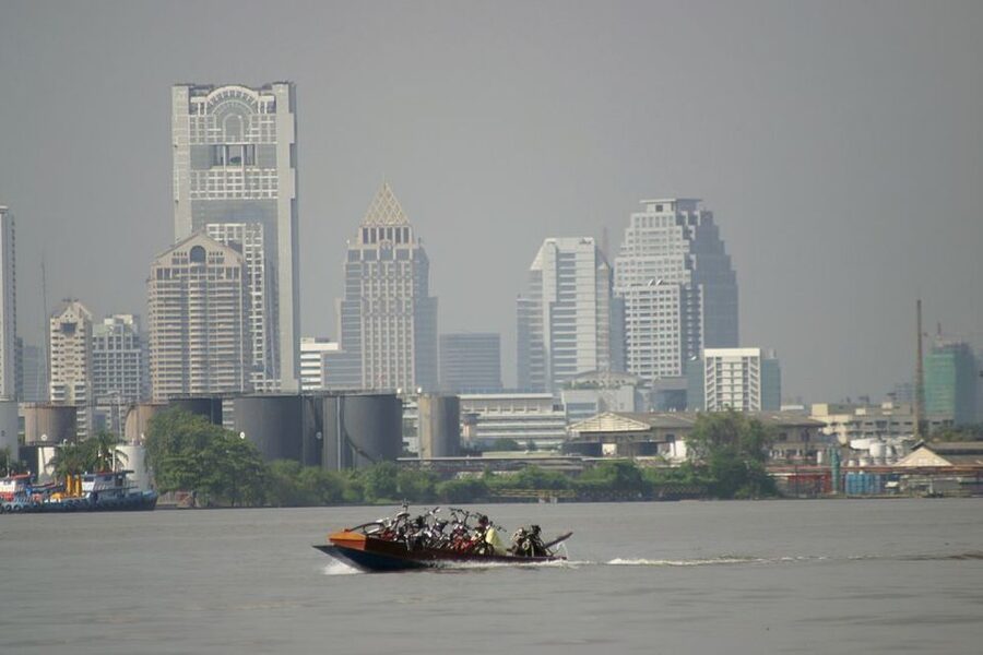 Colors Of Bangkok: 4-Hour Small Group Bike Tour - Meeting at the office and getting to the river