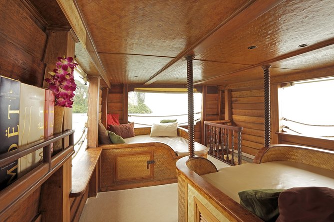 - Comfortable boat for cruising in Phang Nga Bay - The "Must-Do"! - Morning pickup, breakfast, and the first views