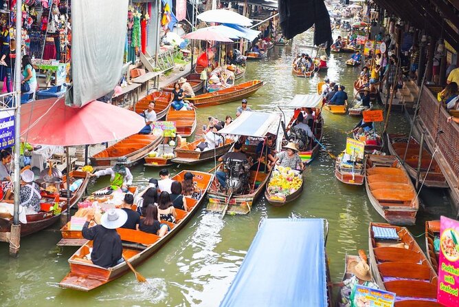 Damnoen Saduak Floating Market and Maeklong Railway Market Tour - Damnoen Saduak begins on the canals