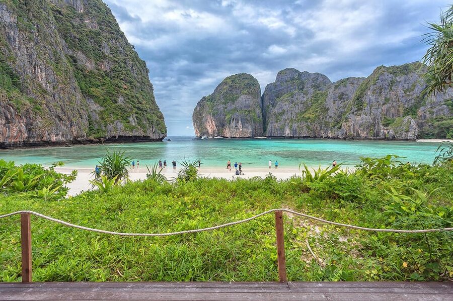 From Krabi: Maya Bay, Bamboo & Phi Phi Islands Day Tour - Maya Bay through Loh Samah Bay