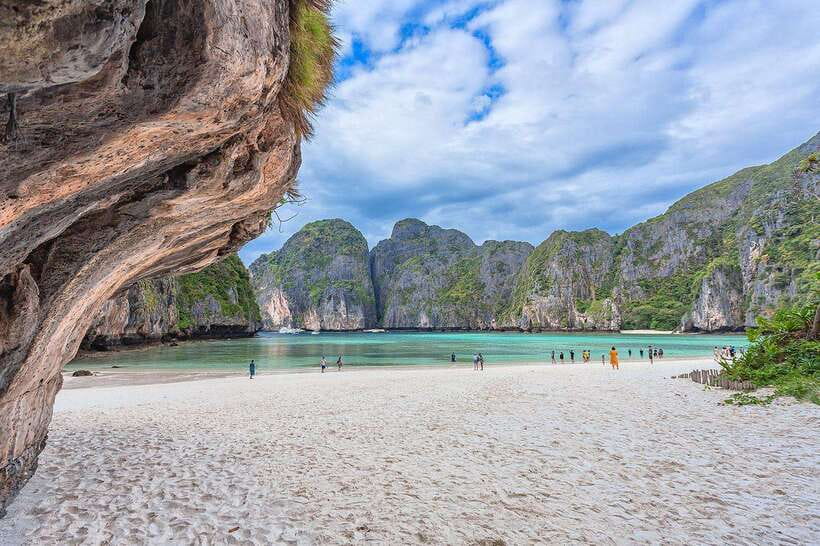 From Krabi: Maya Bay, Bamboo & Phi Phi Islands Day Tour - Viking Cave and the limestone cliffs
