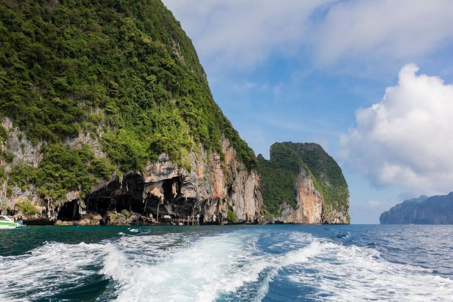 From Phi Phi Island: Maya Bay Sunset & Plankton by Speedboat - Sunset from the speedboat