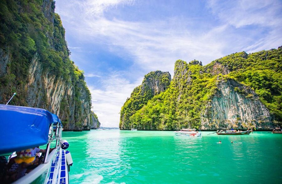 From Phi Phi: Sunrise Maya Bay, Pileh Lagoon Speedboat Tour - Shark Point is the late snorkeling test