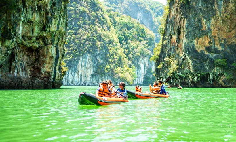 From Phuket : James Bond Island by Bigboat & Canoe Adventure - Panak Island: your first taste of the caves