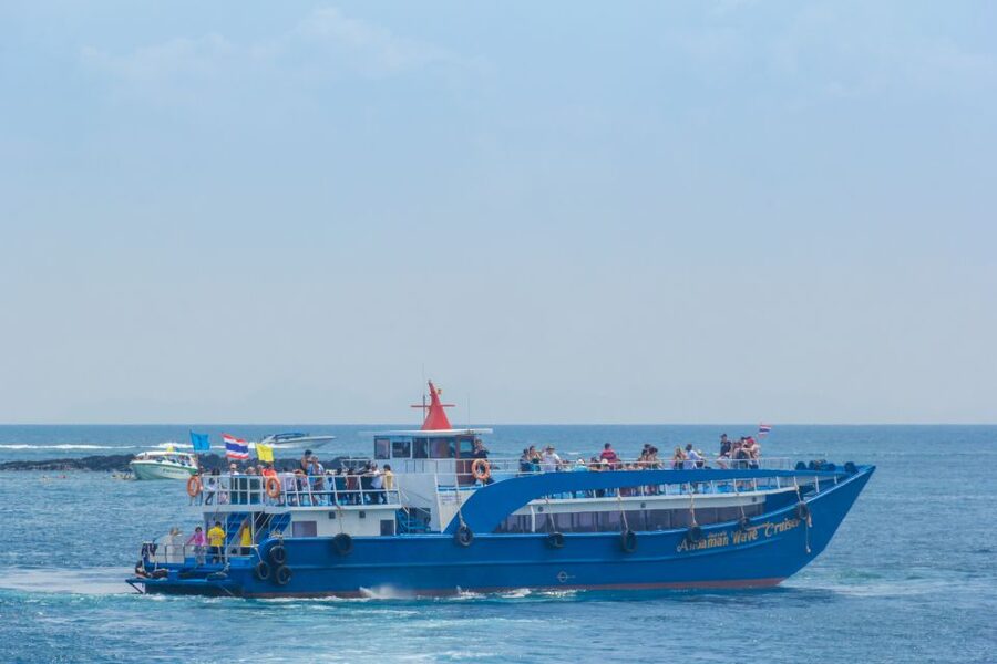 From Phuket: Snorkeling Ferry Cruise to Phi Phi Islands - Buffet lunch by the sea at 12:45 pm