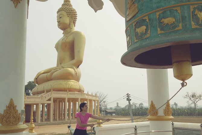 Full Day Cycling Amazing Chiangrai countryside and the White temple - Big Buddha, tea plantation, and the wider route