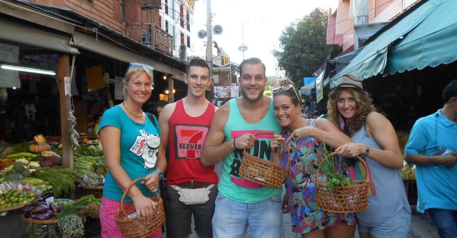 Half-Day Cooking Class with Market Tour - Eating the food as you go