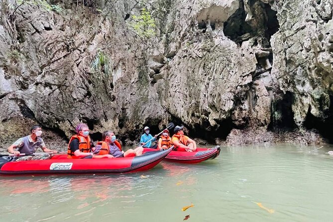 James Bond Island Canoeing 7 Point 5 Island By Speedboat From Phuket - Ko Nakha Noi finishes with beach time