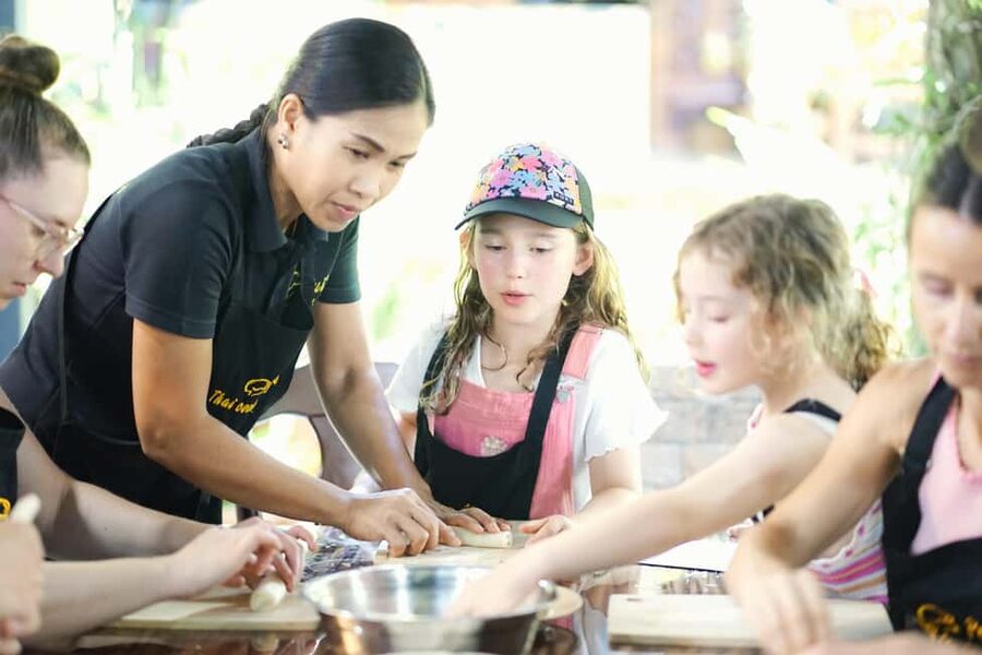 Khao Lak Pui's Authentic Thai Cooking Class - The family-style feast is the best part