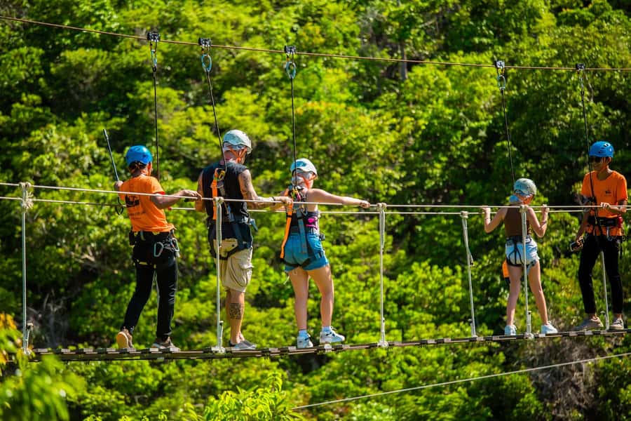 Ko Pha Ngan: Sky-High Zipline & Wang Sai Waterfall Views - Key points at a glance