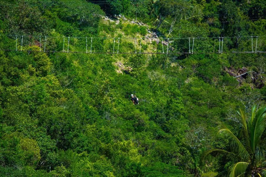 Ko Pha Ngan: Sky-High Zipline & Wang Sai Waterfall Views - Ziplines across the valley