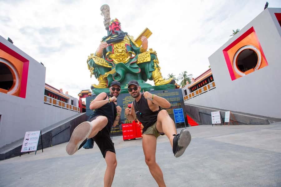 Koh Samui Adventure: Hidden Gems & 4x4 Safari Tour /w Lunch - Big Buddha and Wat Plai Laem begin the day