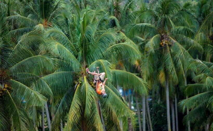 Koh Samui: Samui Zipline Adventure with Transfer service - The course length and the real time commitment
