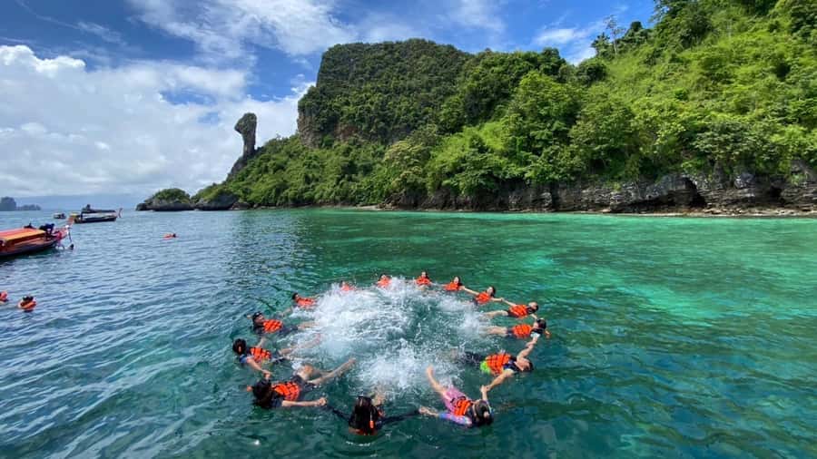 Krabi: 4 Islands Day Tour by Speedboat or Longtail Boat - Phra Nang Cave Beach and Railay’s limestone walls