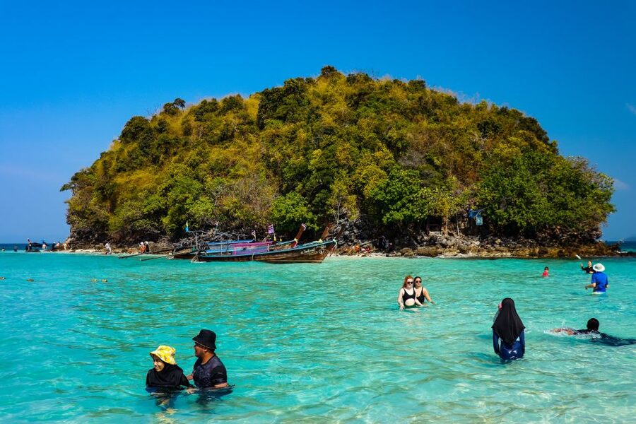 Krabi: 4 Islands Day Tour by Speedboat or Longtail Boat - Chicken Island and the snorkeling stop