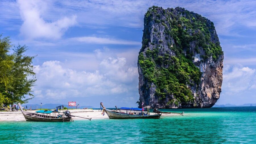 Krabi: 4 Islands & Krabi's Separated Sea Longtail Boat Tour - Chicken Island earns its name honestly