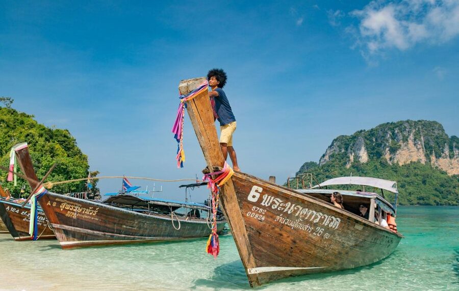 Krabi: 4 Islands & Krabi's Separated Sea Longtail Boat Tour - The guide, safety gear, and return transfer