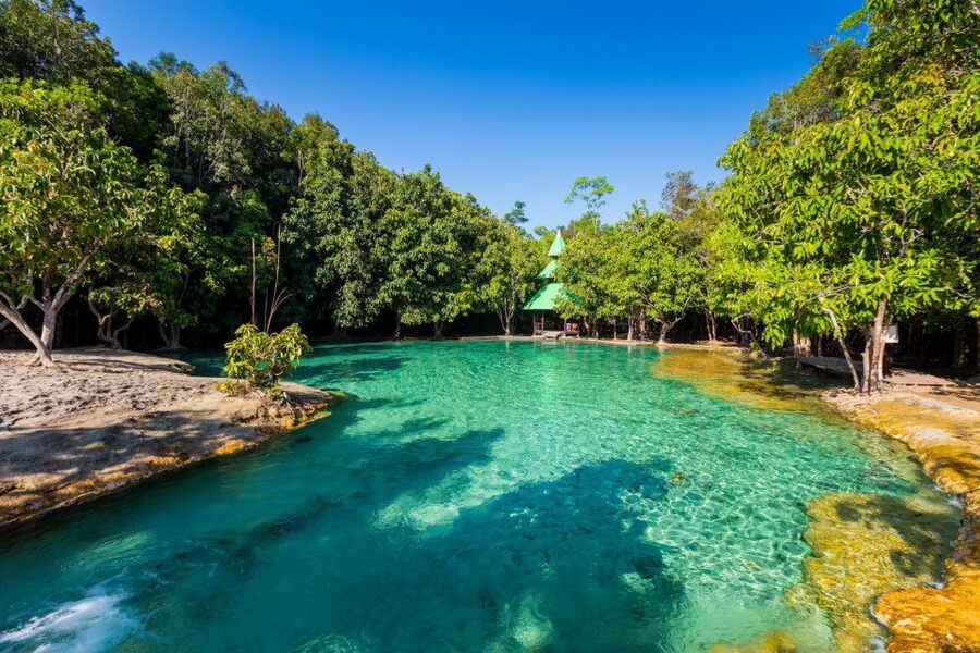 Krabi: Emerald Pool and Hot Springs Waterfall Half-Day Trip - One hour at Krabi Hot Springs