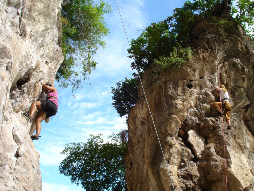 Krabi: Half-Day Rock Climbing at Railay Beach - Caves, Rappelling, and Time Between Climbs