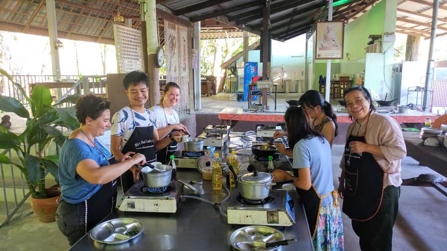 Krabi: Morning/Afternoon Thai Cooking Class at Ya's Cookery - Arriving by local truck beside the stream