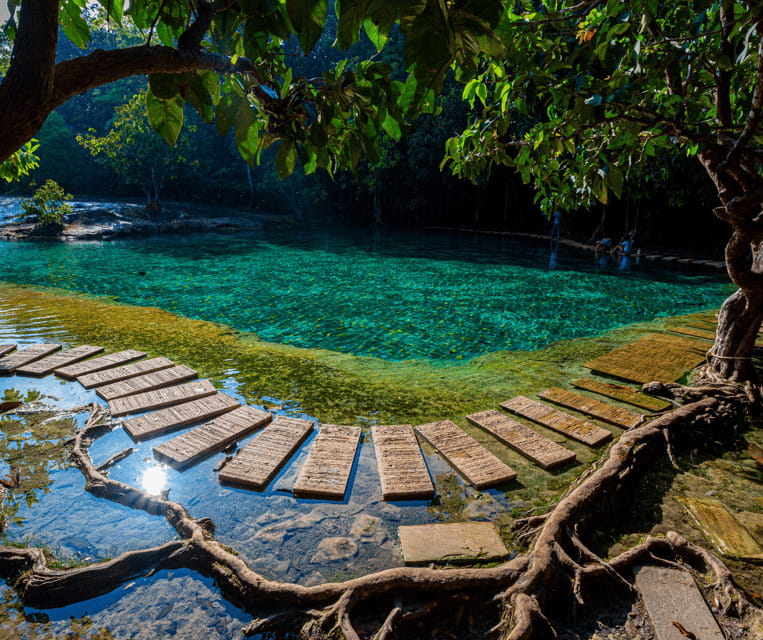 Krabi: Rainforest Jungle Tour with Emerald Pool & Hot Spring - Hotel pickup and the one-hour ride inland