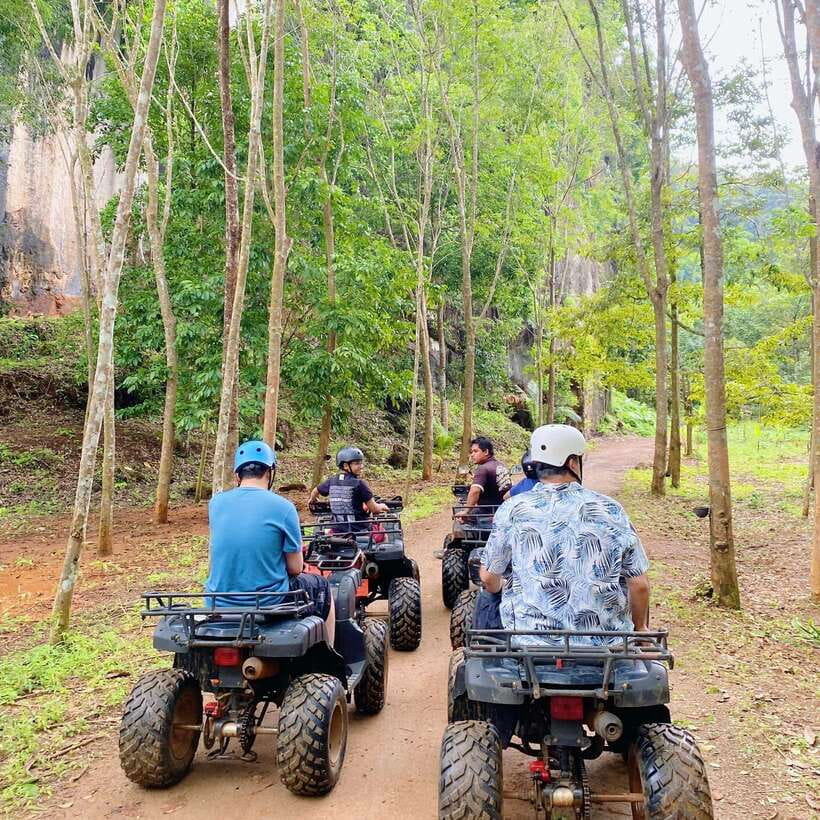 Krabi: Saitai Mountain Tail ATV Adventure - Riding through rubber and oil palm country